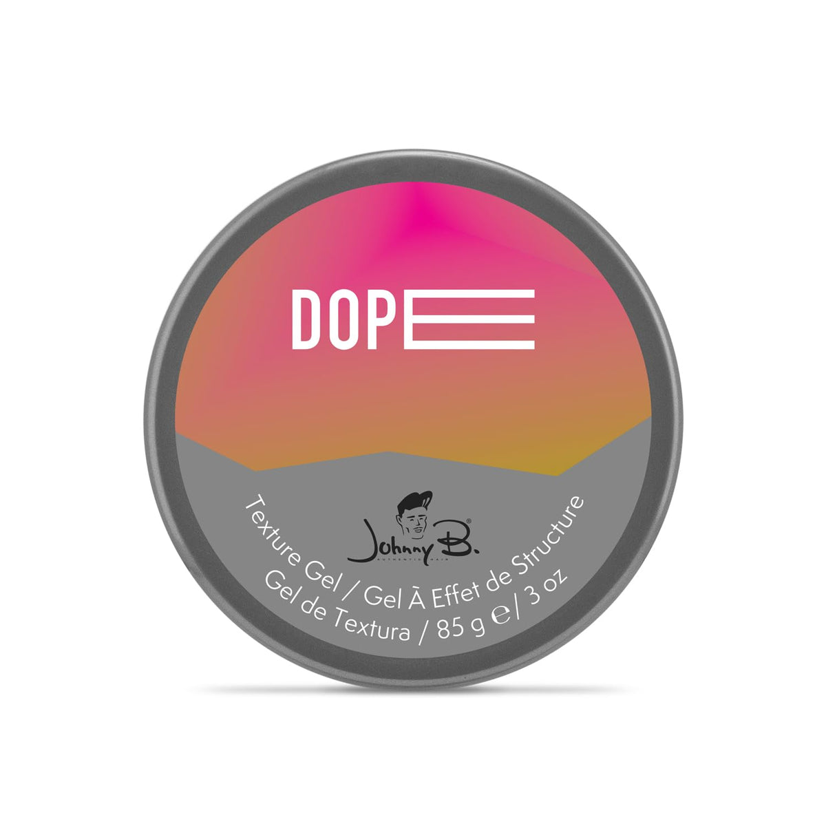 JOHNNY B. dope applied to styled hair demonstrating strong flexible hold