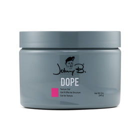 JOHNNY B. Dope front jar view showing branding and glossy benefit