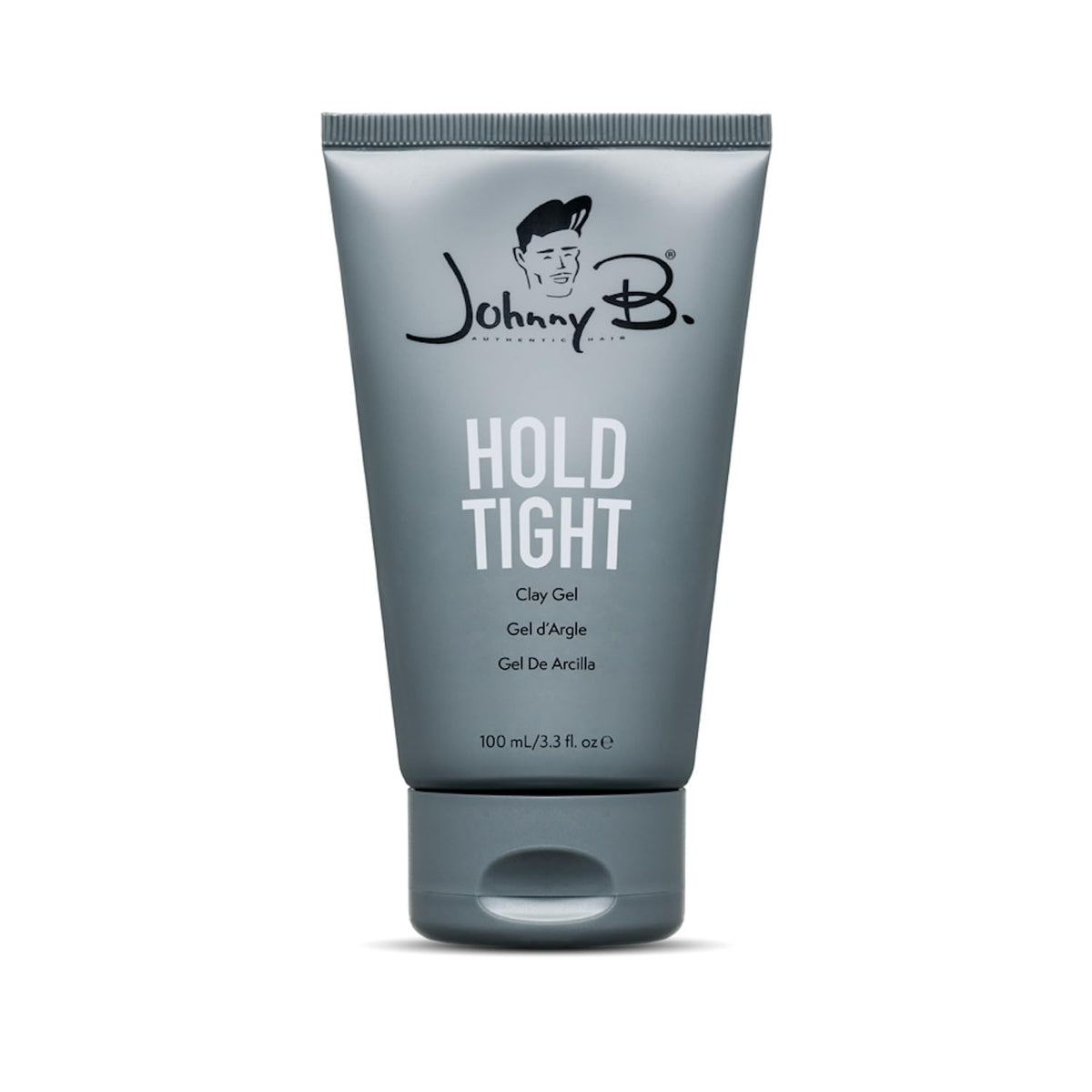 JOHNNY B. front packaging showing product tube and matte finish benefit