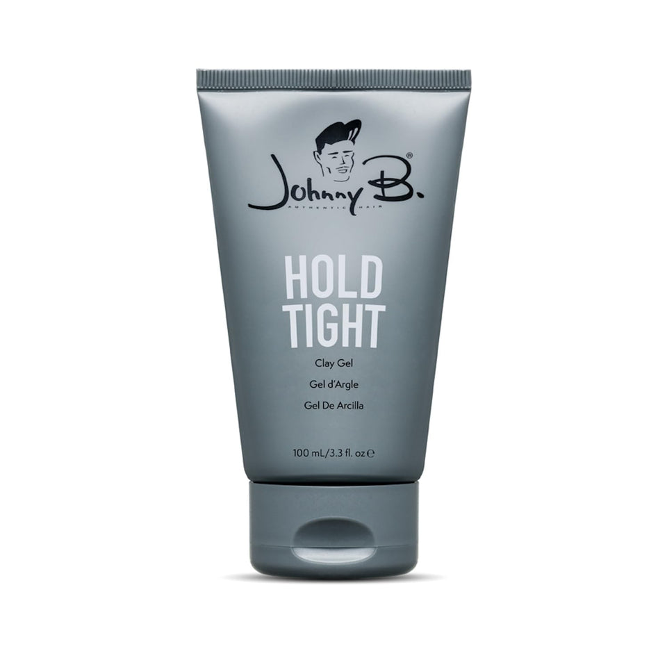 JOHNNY B. front packaging showing product tube and matte finish benefit