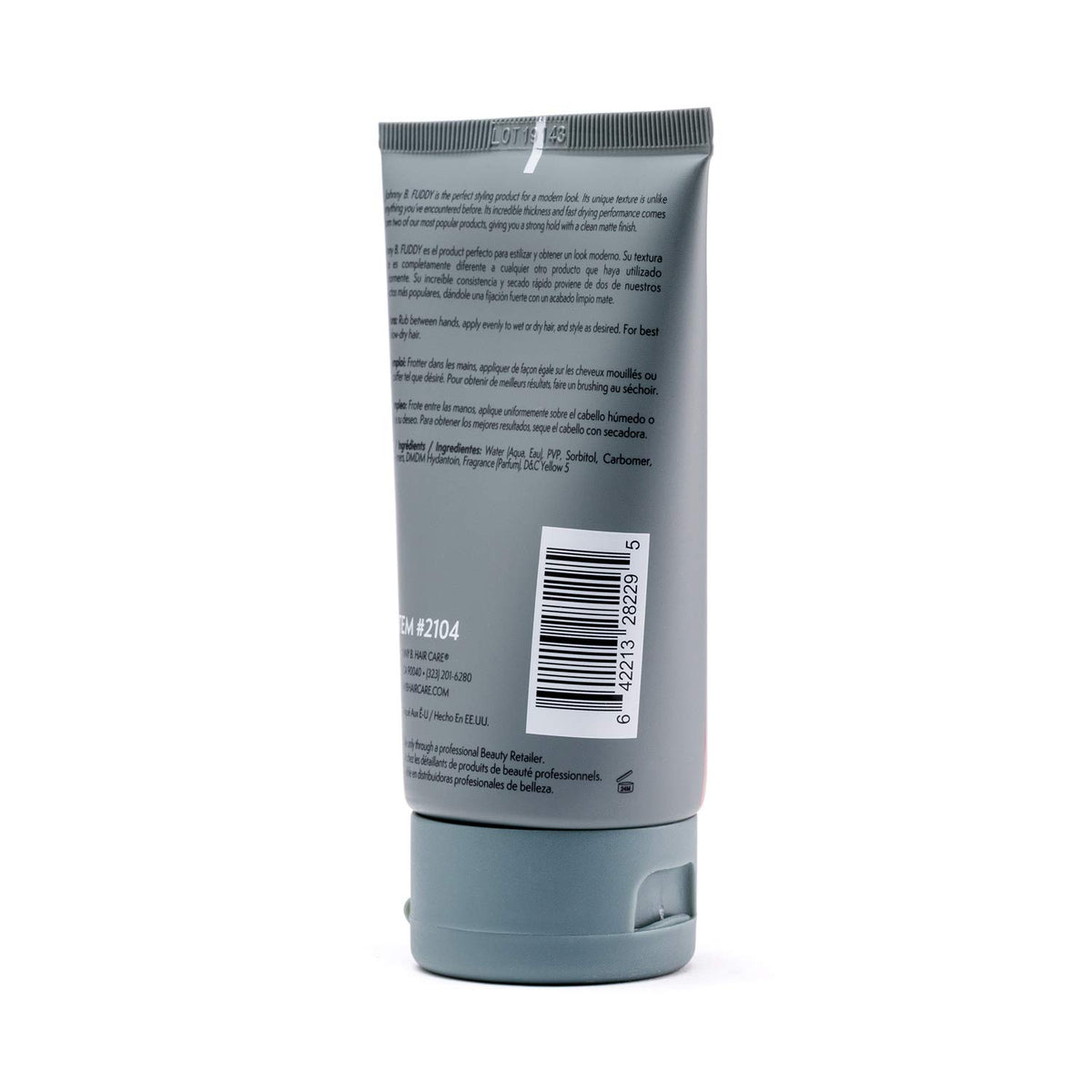 JOHNNY B. gel on hands for easy application and precise styling