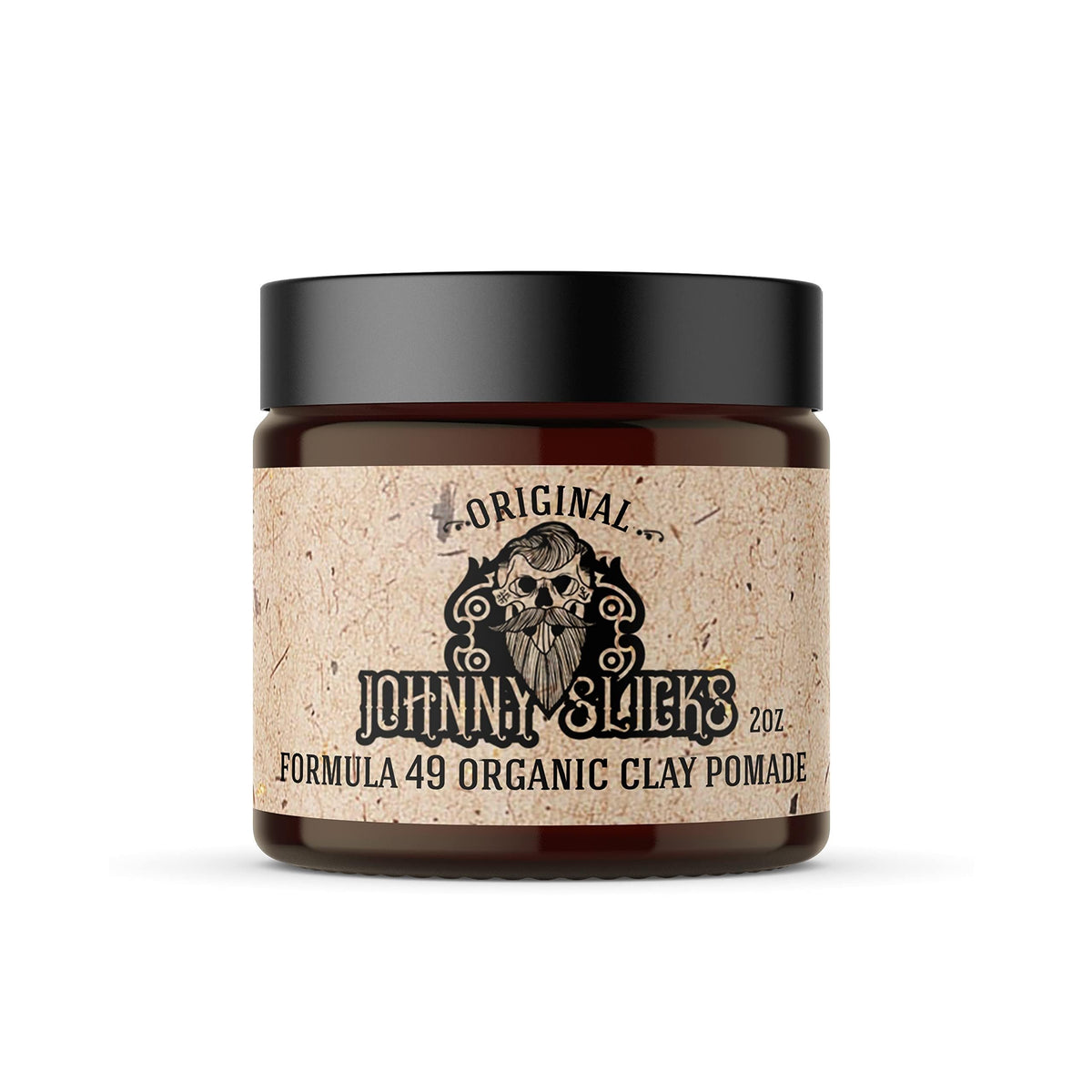 Johnny Slicks jar front view showing label and travel-ready packaging benefit