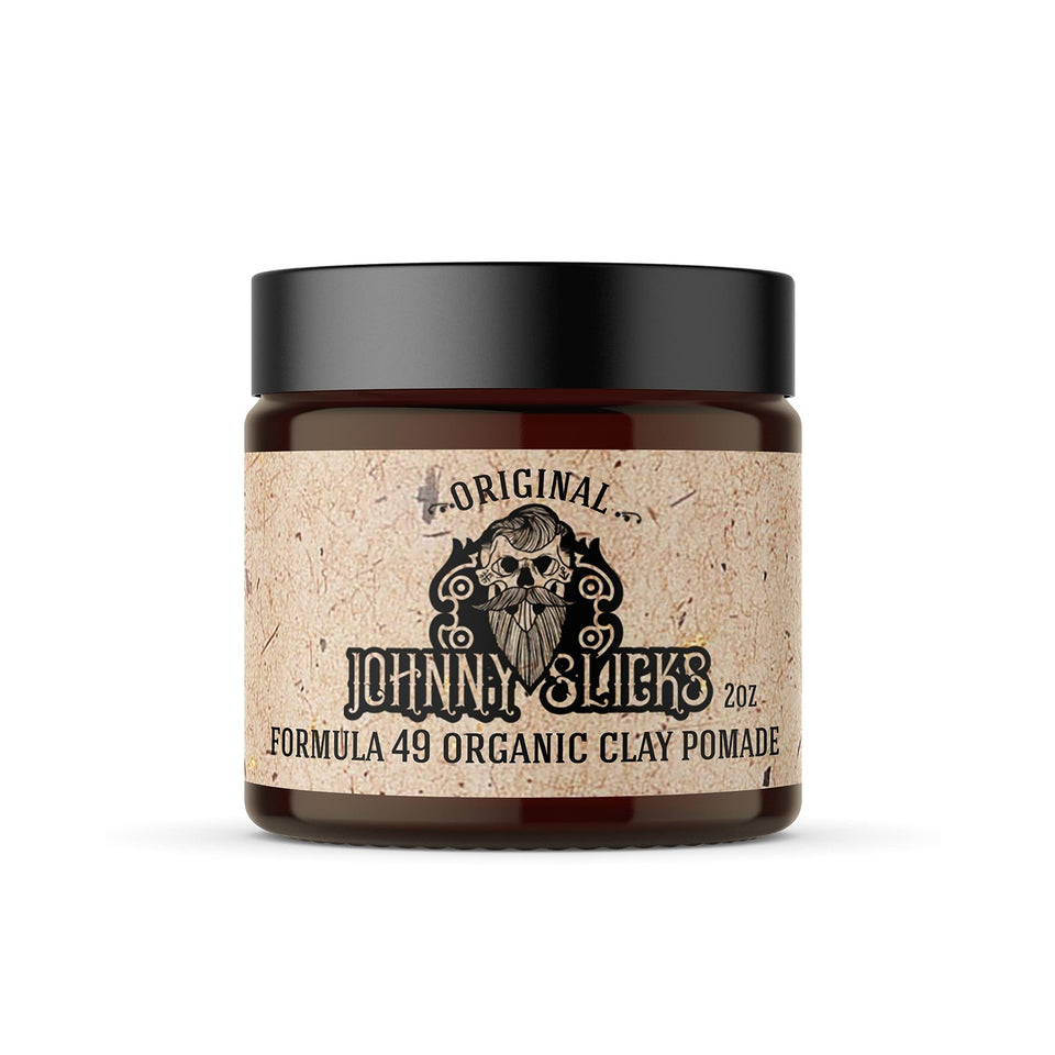 Johnny Slicks jar front view showing label and travel-ready packaging benefit