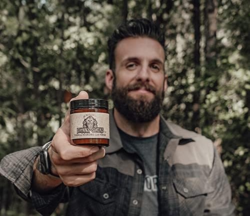 Johnny Slicks natural oils and beeswax ingredients highlighting hydration benefit