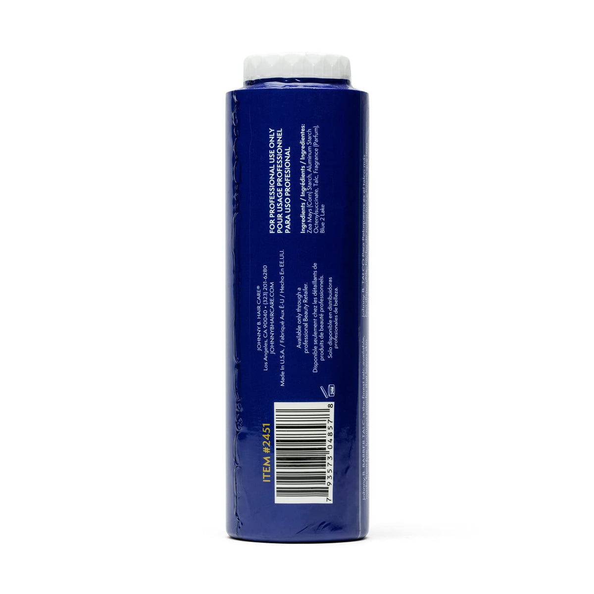 JOHNNY B. close-up of fine talc texture highlighting smooth, lightweight feel
