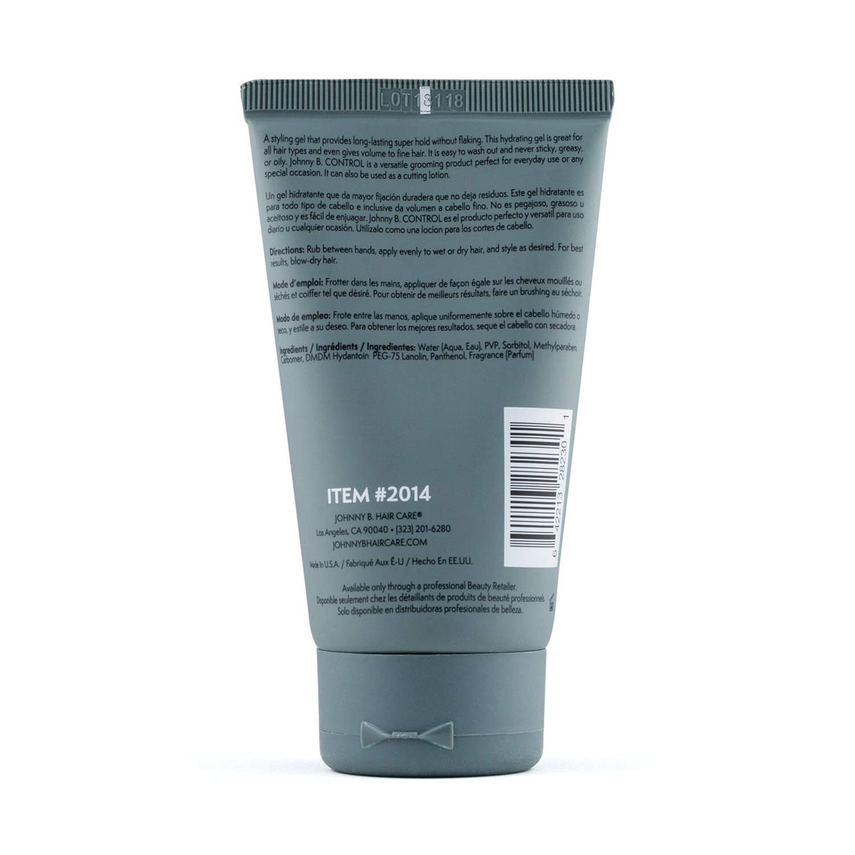 JOHNNY B. gel texture close-up highlighting smooth alcohol-free hydration