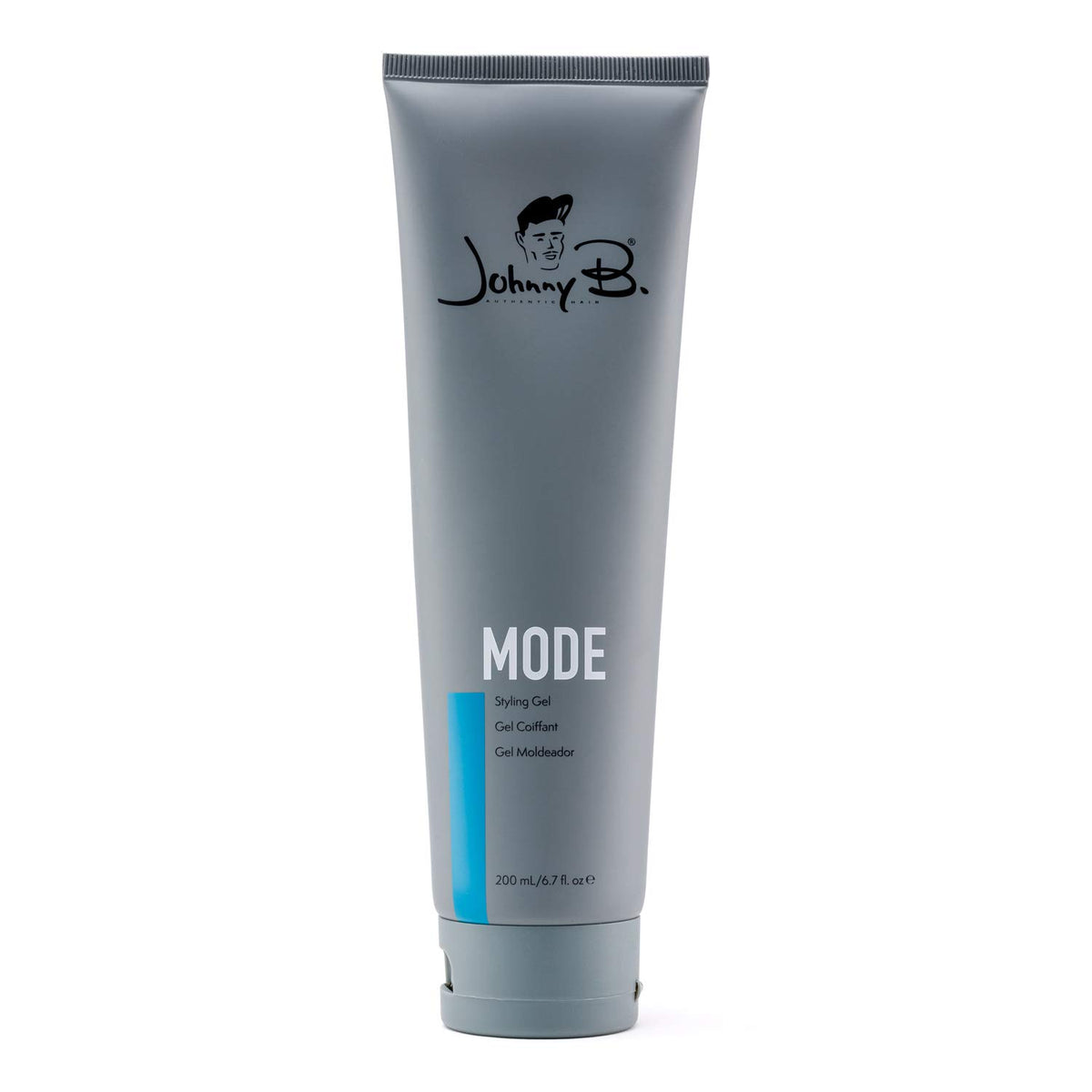 JOHNNY B. Mode gel front packaging showing product name and glossy finish benefits