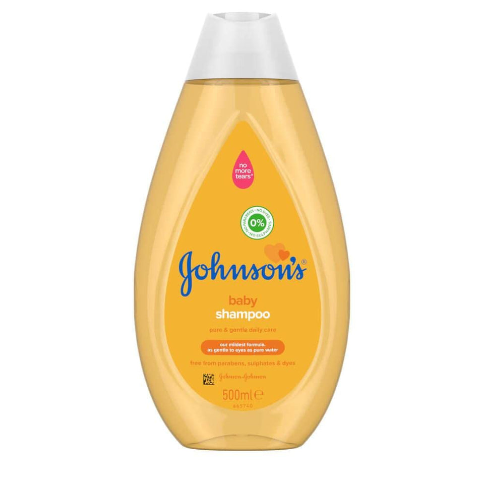 Johnson & Johnson front label showing product identity and gentle benefit