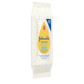 Johnson & Johnson wipes inside a diaper bag for easy on-the-go cleanup