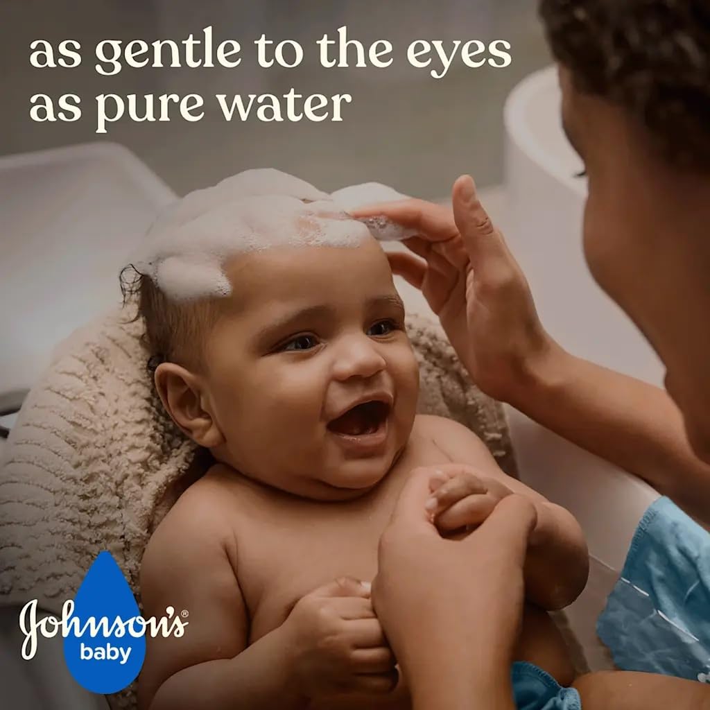Johnson's Baby shampoo texture close-up showing smooth lather
