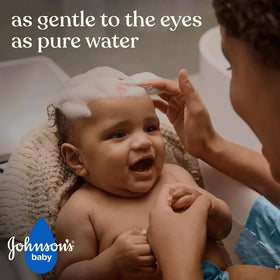 Johnson's Baby shampoo texture close-up showing smooth lather