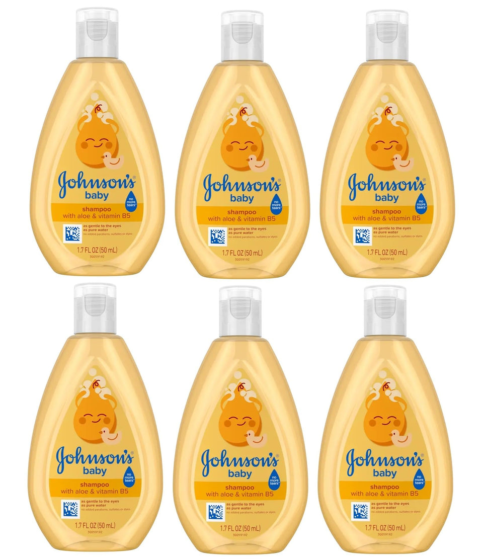 Johnson's Baby front packaging showing gentle shampoo benefits