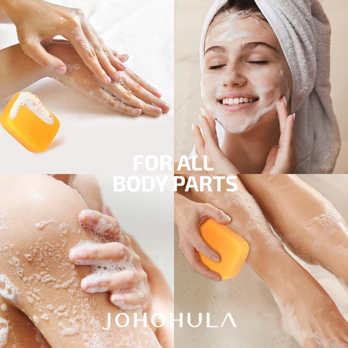 Johohula soap bars staged in bathroom setting suggesting daily routine and tidy storage