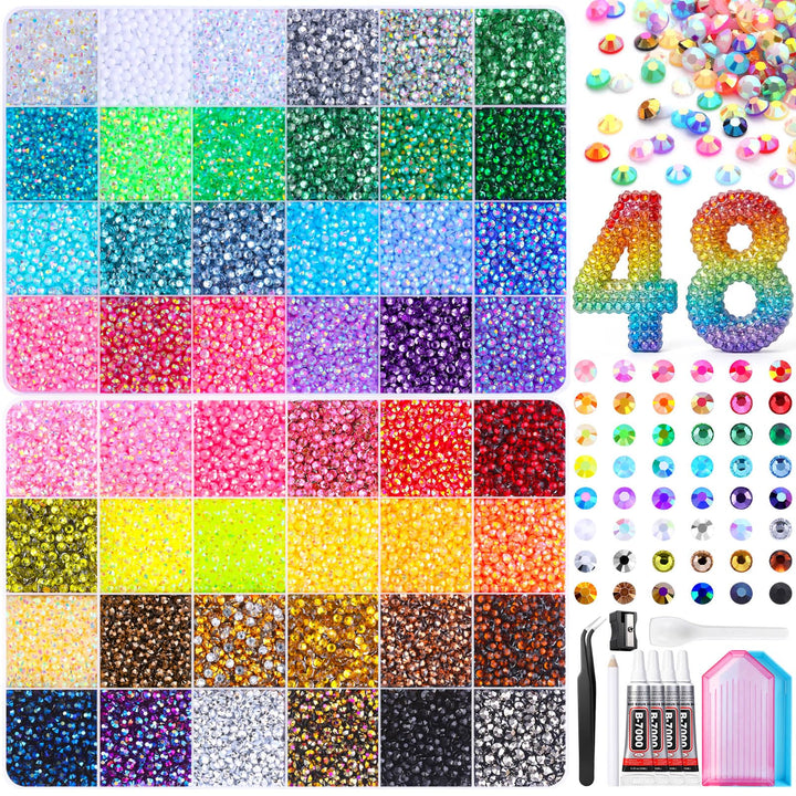JOICEE front packaging showing full rhinestone kit and included tools for instant crafting