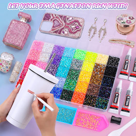 JOICEE rhinestones applied on nail art illustrating delicate sparkle and professional finish
