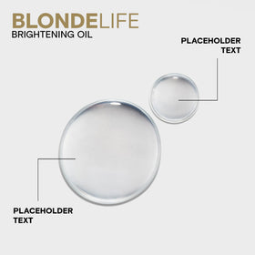 Joico applied on dry blonde hair, tames frizz and boosts gloss