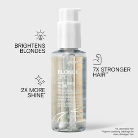 Joico oil drop on fingers, silky texture provides smooth finish