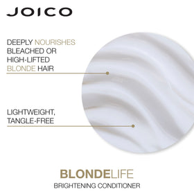 Joico bright blonde after photo showing revived cool-toned shine