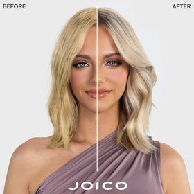 Joico purple shampoo lather close-up demonstrating gentle cleansing benefit