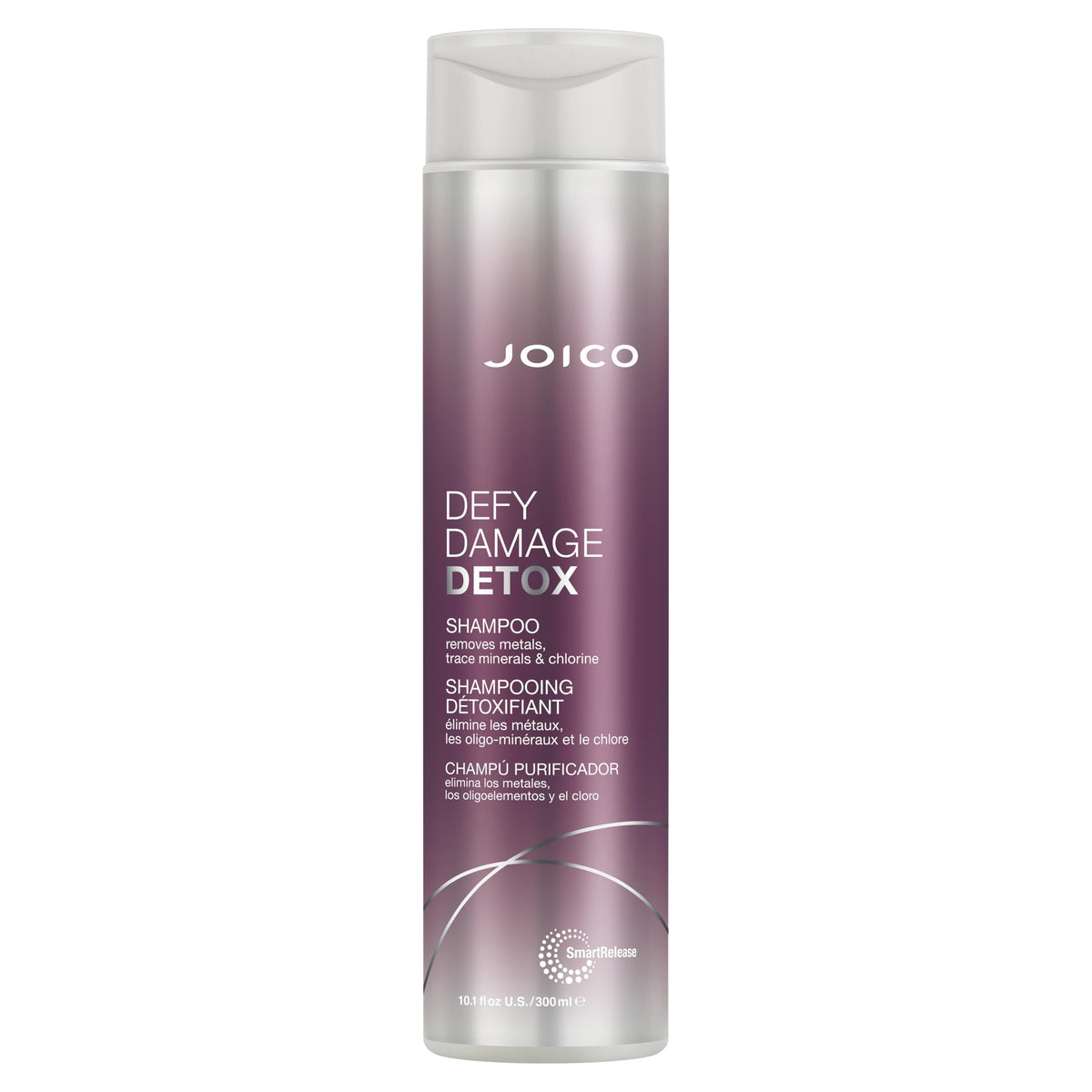 Joico bottle front view showing clear product and benefits