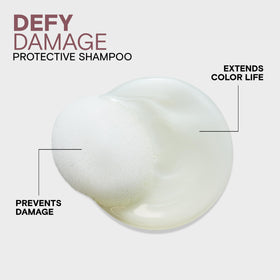 Joico shampoo lather on hair strands showing gentle foam benefit