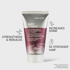 Applying Joico masque to mid-lengths and ends for visible softness and strength