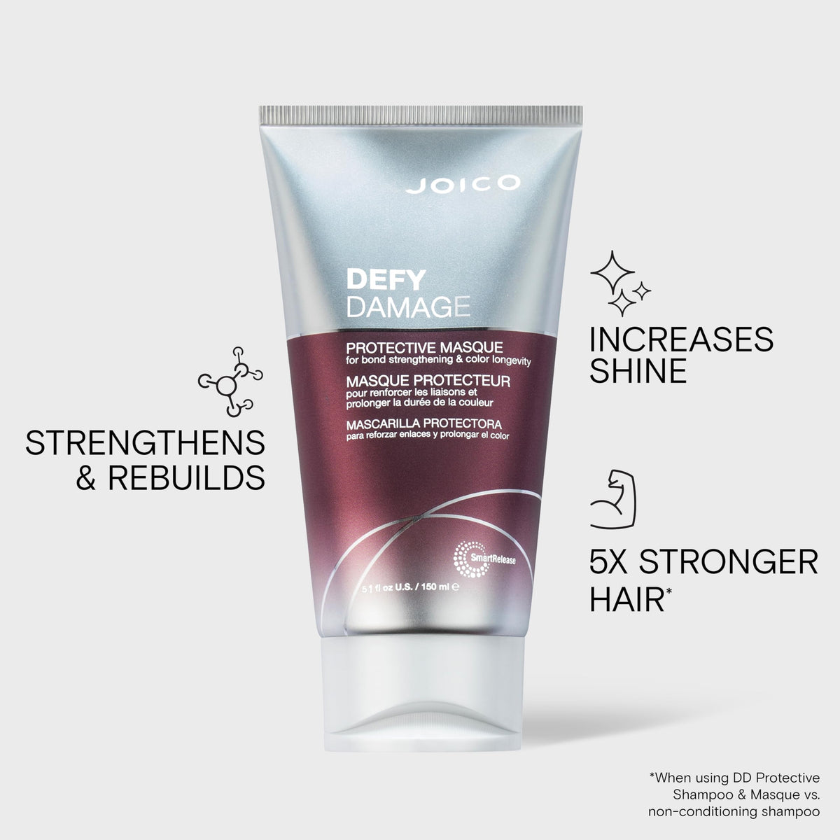 Applying Joico masque to towel-dried hair demonstrating detangling benefit