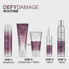 Joico masque on a bathroom shelf in a styled setting for healthier-looking hair