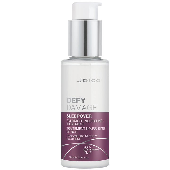 Joico front packaging of Sleepover treatment showing clean bottle and label benefits
