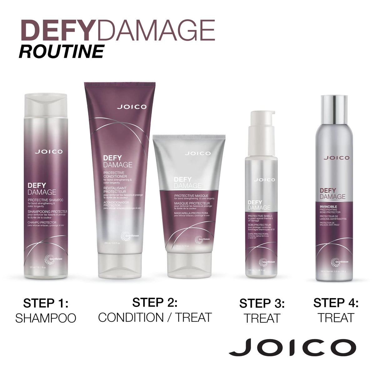 Joico styled hair lifestyle shot showing shine and color longevity