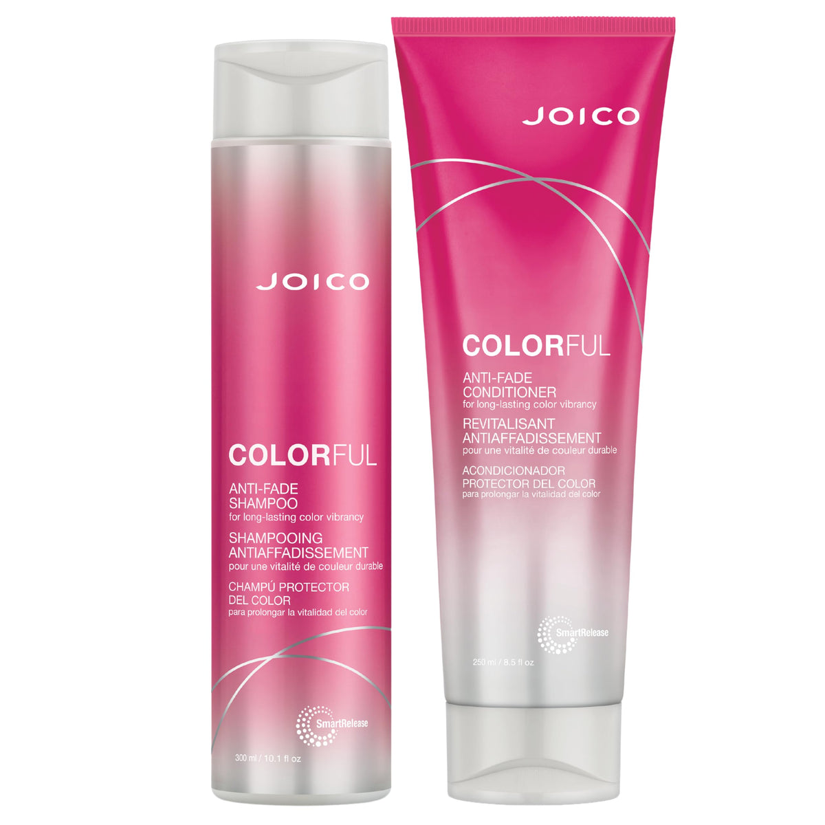 Joico front packaging showing duo and vibrant color protection benefit