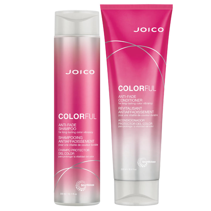 Joico front packaging showing duo and vibrant color protection benefit