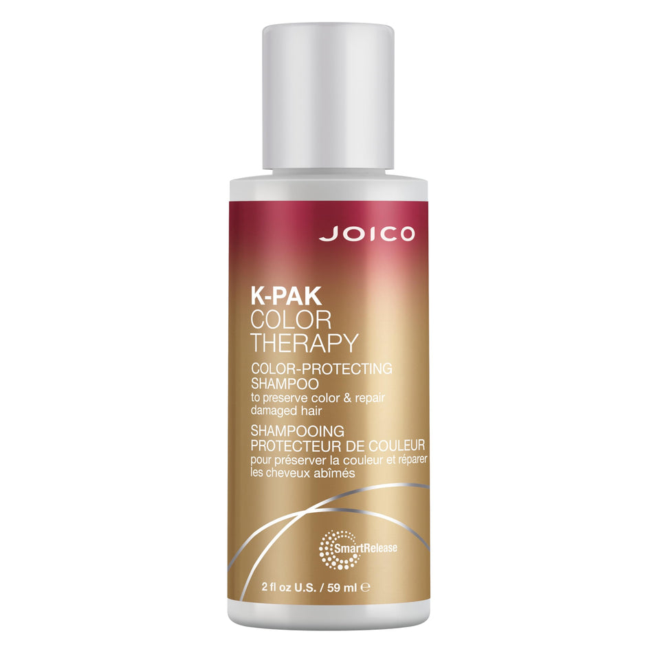 Joico front packaging showing 2 oz bottle and clear product identity for travel convenience