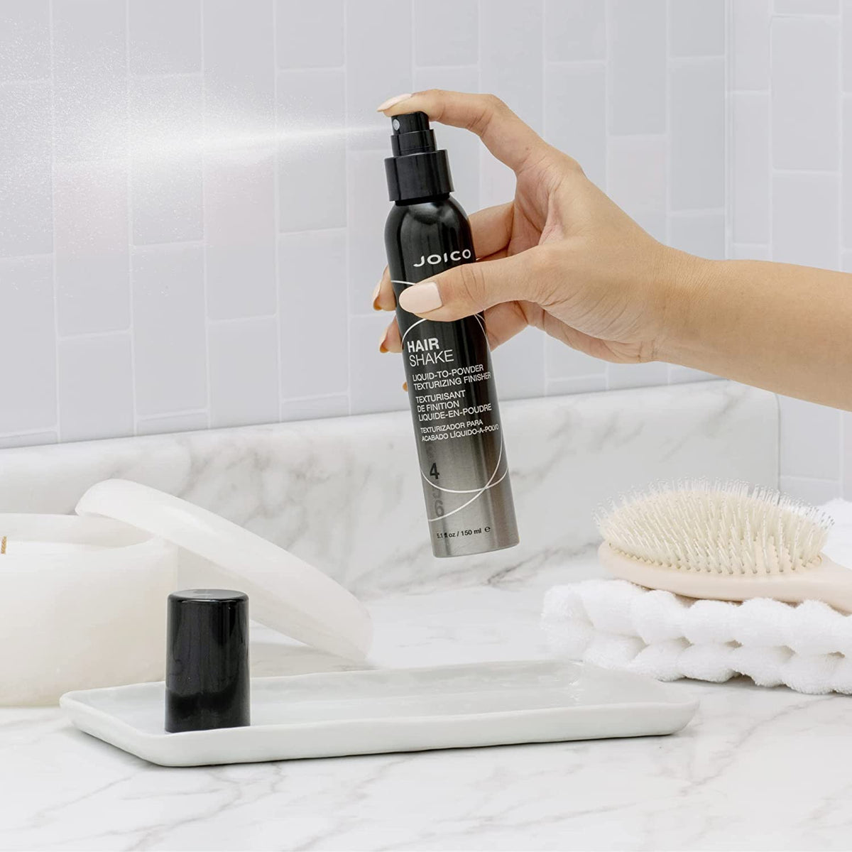 Joico texture close-up on hair showing instant lift and natural-looking separation