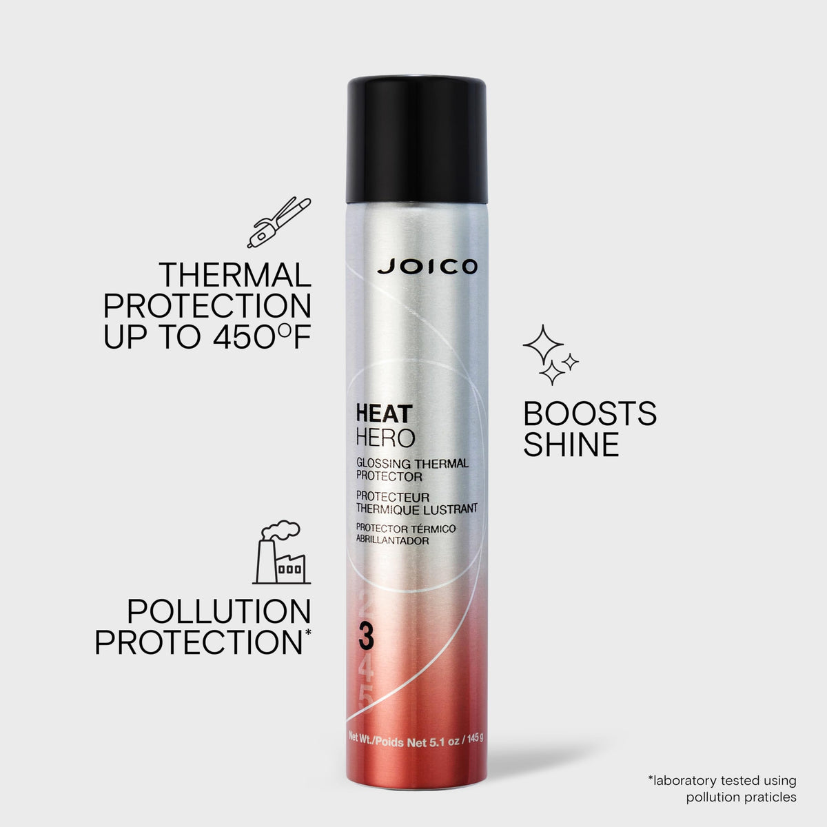 Joico Heat Hero texture on fingers highlighting lightweight, non-greasy feel