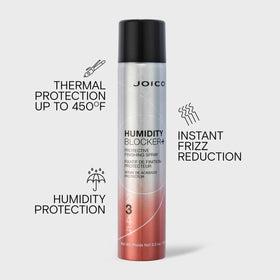 Joico spray mist texture visible, provides lightweight protective layer