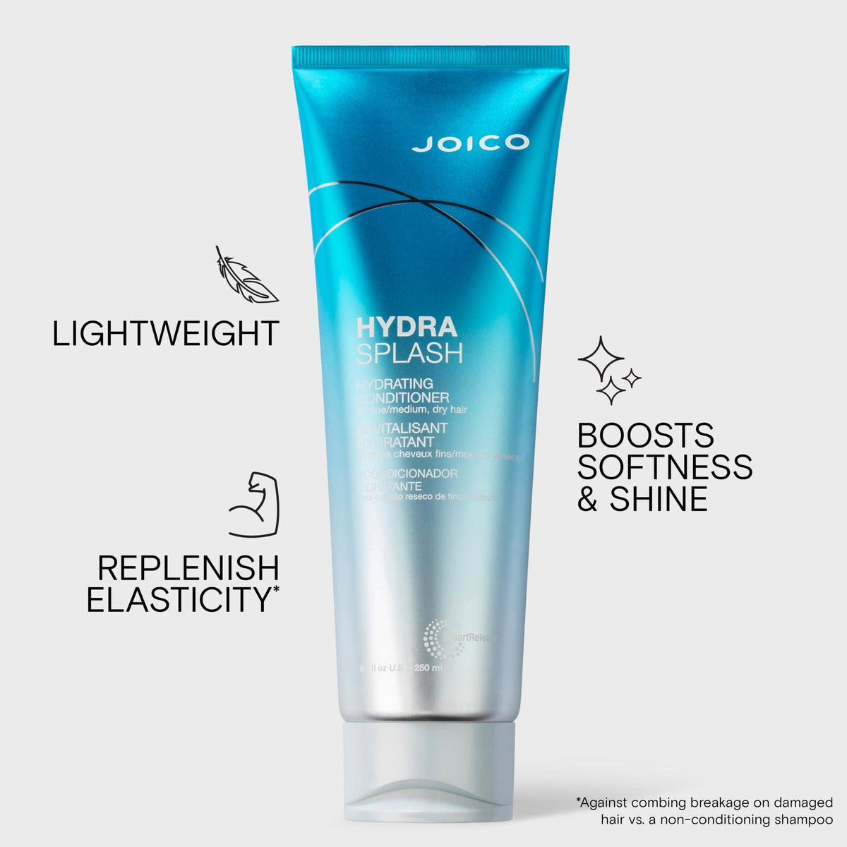 Joico HydraSplash coconut water ingredient close-up delivering hydration