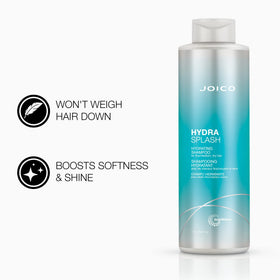 Joico HydraSplash shampoo lather closeup demonstrating gentle cleansing