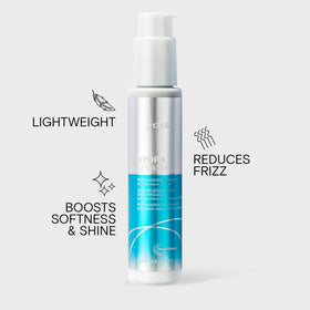 Joico cream-gel texture close-up highlighting lightweight, non-greasy feel