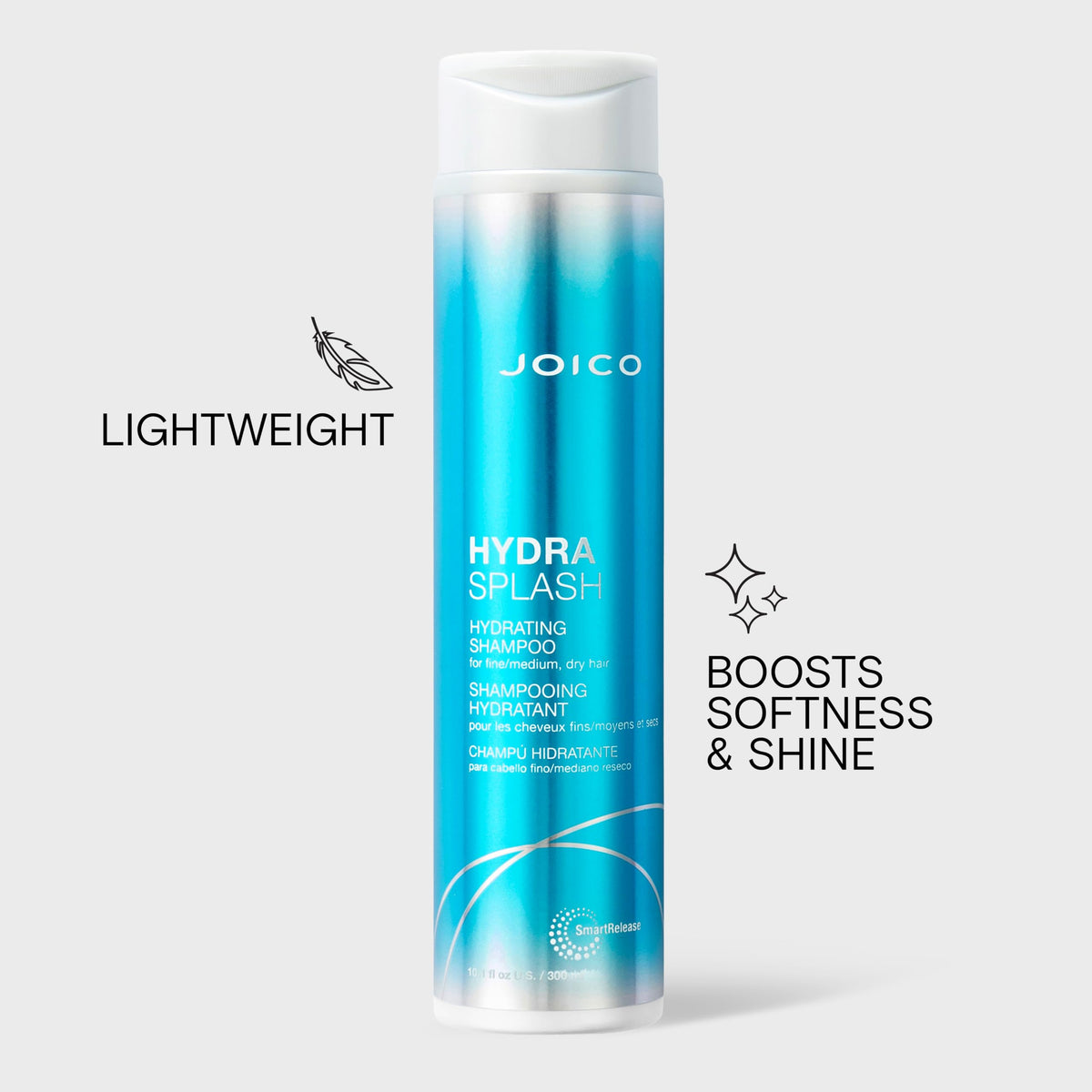 Joico hydrasplash creamy lather texture demonstrating lightweight moisture