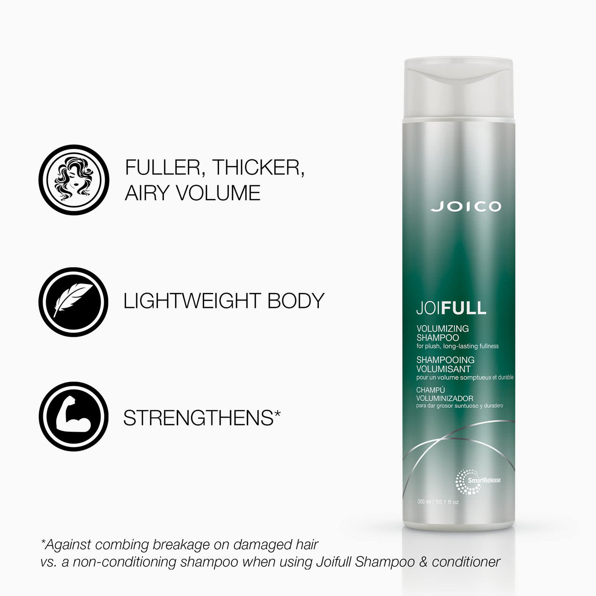 Joico JoiFULL label close-up highlighting product details