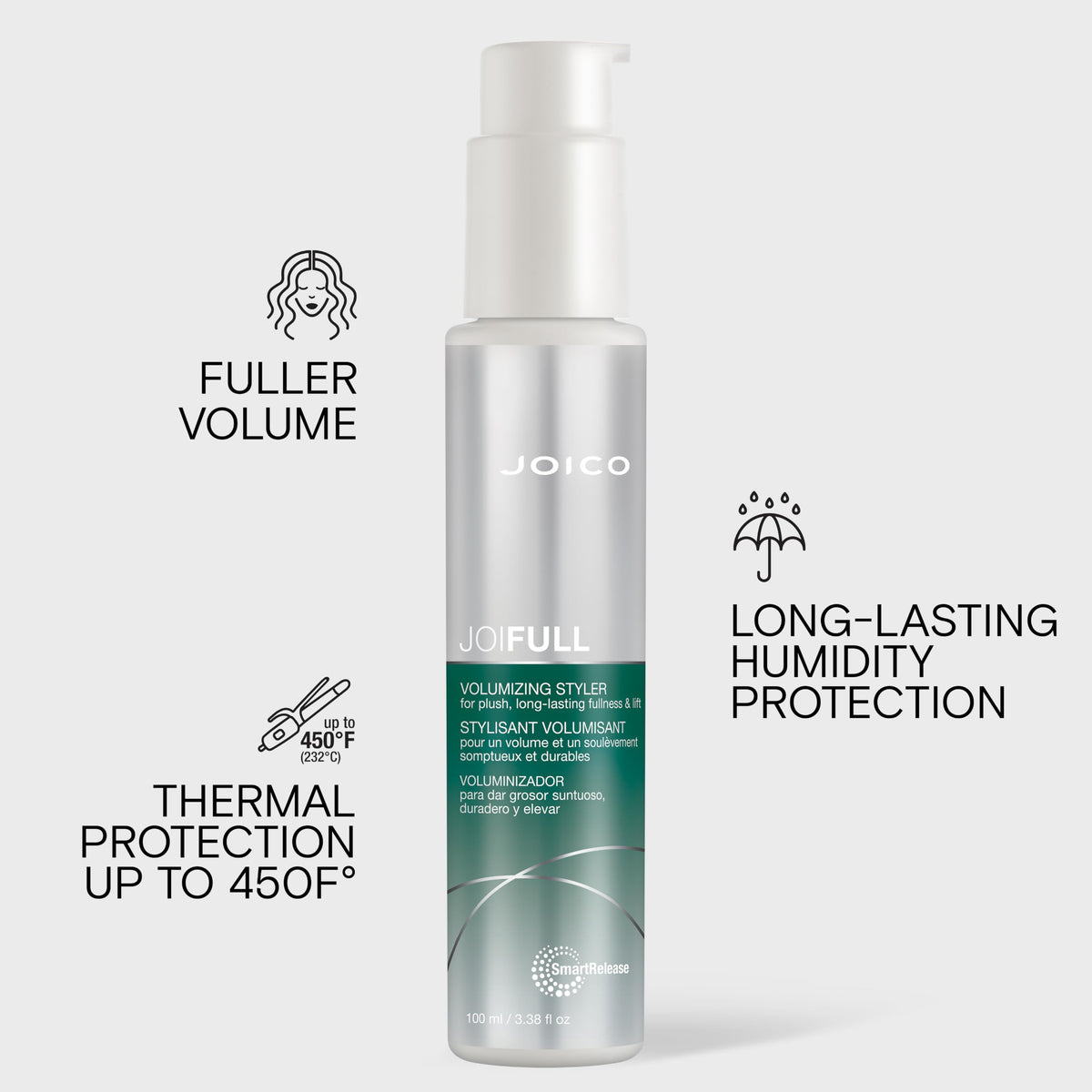 Joico JoiFULL applied on a hand demonstrating easy spread and non-sticky feel