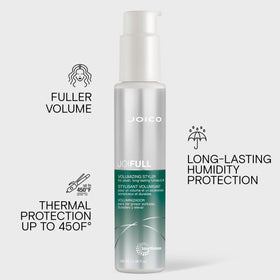 Joico JoiFULL applied on a hand demonstrating easy spread and non-sticky feel