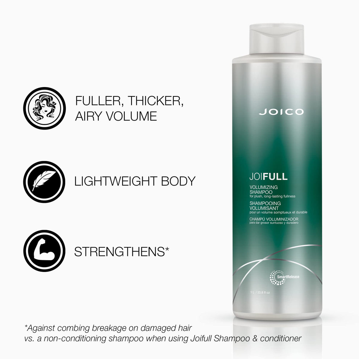 Joico shampoo creating rich lather to deeply cleanse and boost volume