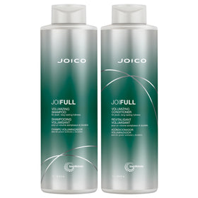 Joico JoiFULL front packaging showing both full-size bottles and product benefit