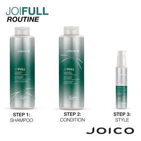 Styled fine hair after Joico use showing fuller, touchable body and shine