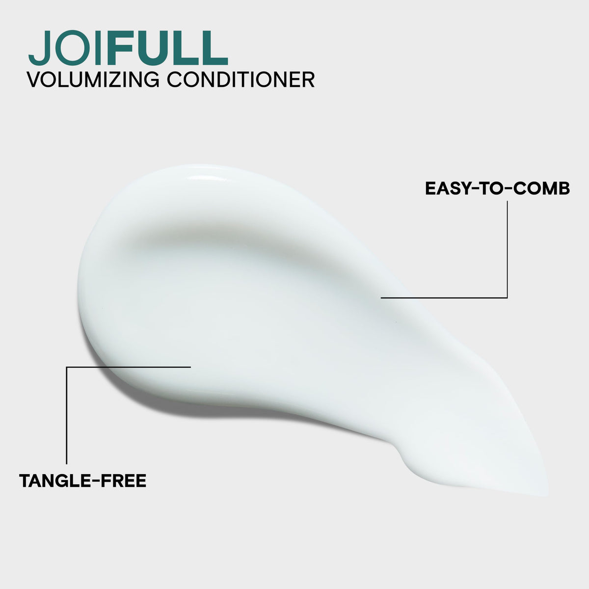 Joico JoiFULL creamy texture close-up showing lightweight conditioner feel