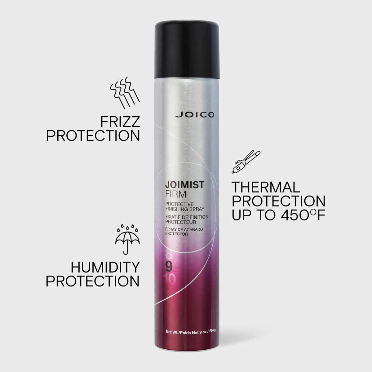Joico JoiMist Firm texture detail on hair demonstrating smooth, frizz-reduced finish
