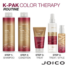 Joico K-PAK styled hair after use showing reduced frizz and glossy finish