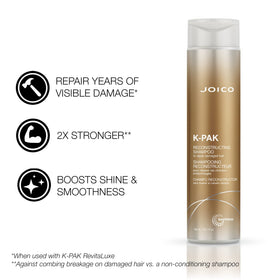 Joico label close-up highlighting repair complex and ingredients